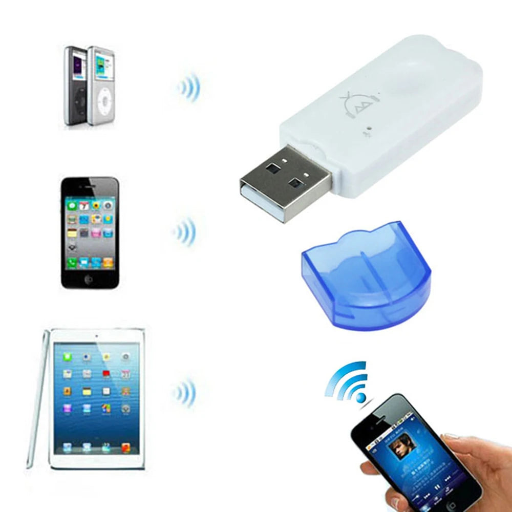 Mini USB Bluetooth-Compatible Stereo Music Receiver Wireless Audio Adapter Dongle Kit With Microphone For Speaker For Phone Car Zpaxo