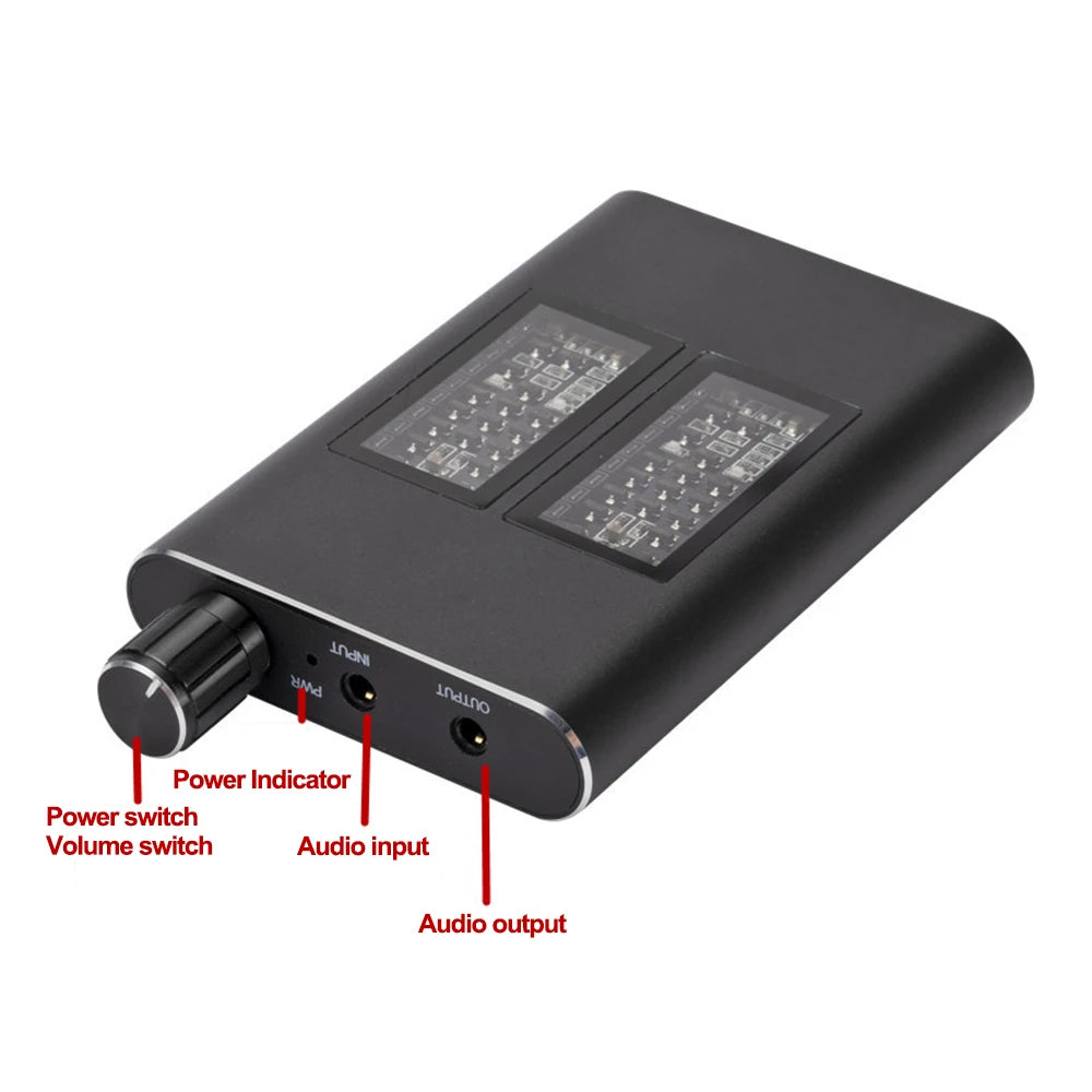 HiFi Earphone Headphone Amplifier 3.5mm Audio 1000mAH Two-Stage Gain Switch AMP Audio Cable Portable for Headphone 16-150 Ohm Zpaxo