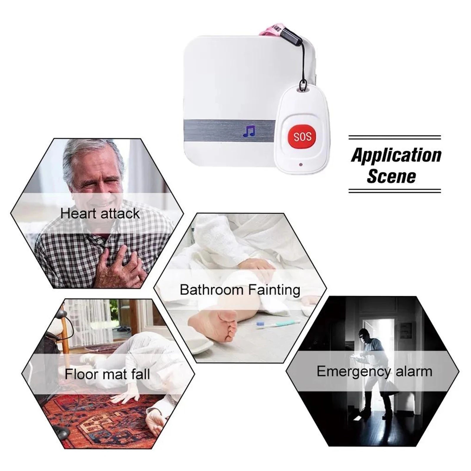 Wireless Caregiver Pager Nurse Alert System Long Range Call Button Plug in Receiver Emergency Call Bell for Elderly Senior Alarm Zpaxo