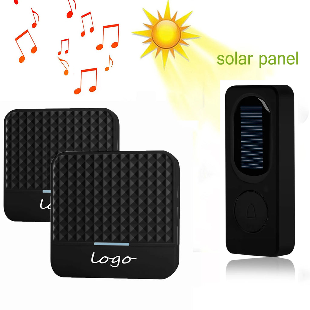 Solar Wireless Doorbell Low Power Home IP65 Waterproof 300M Door Bell Chime Outdoor Doorbells Zpaxo