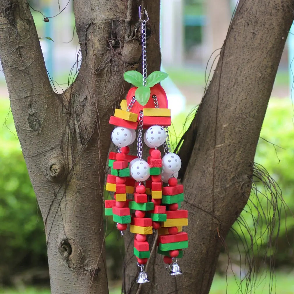 Bird Toys Parrots Wooden Parrot Supplies Gray Birds Alex Sun Biting