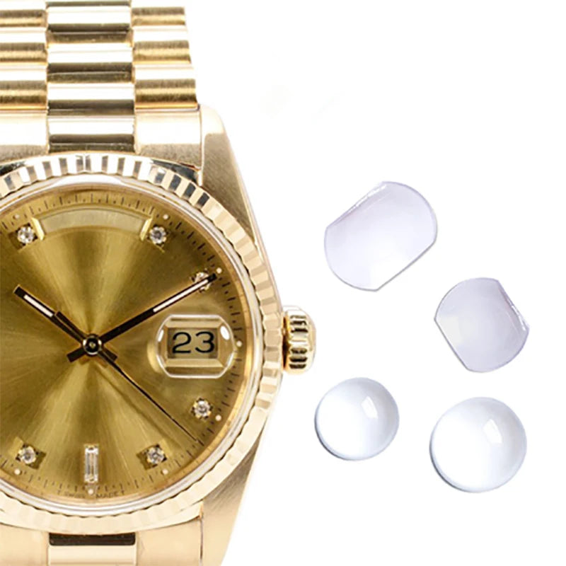 Sapphire Bubble Magnifier Calendar Lens Date Window Watch Crystal