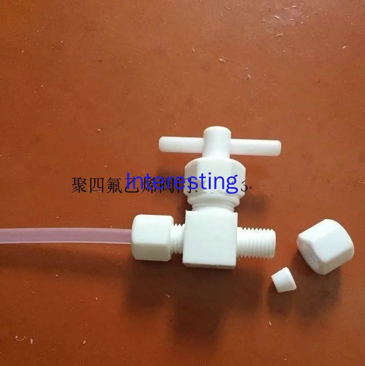 PTFE Ball Valve PTFE Straight-through Ball Valve 1/4 3/8 1/2 Anti-corrosion Acid and Alkali Resistant Polytetrafluoroethylene Zpaxo