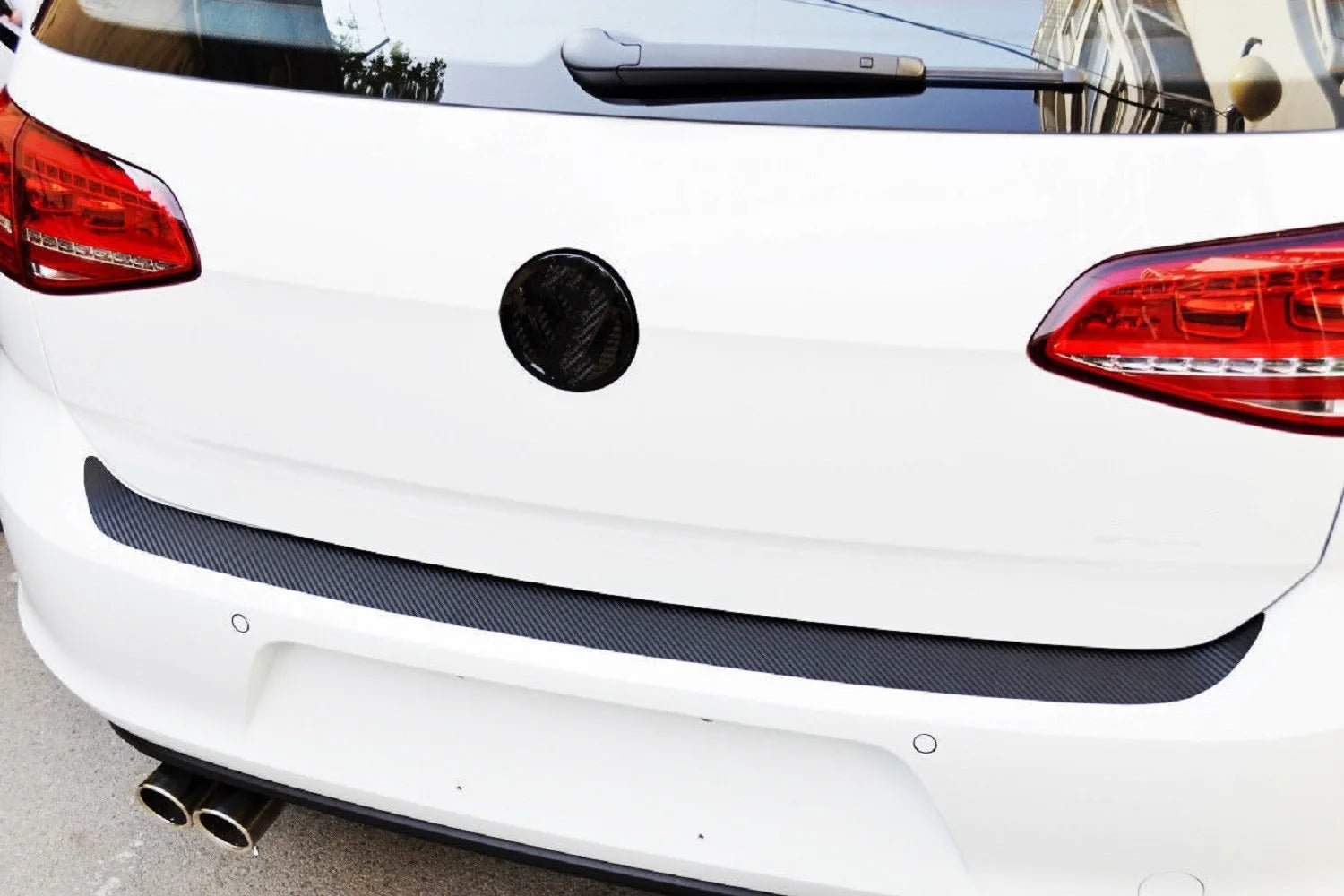 Car Rear Bumper Protection Carbon Fiber Sticker VW MK7 GTI Golf 6