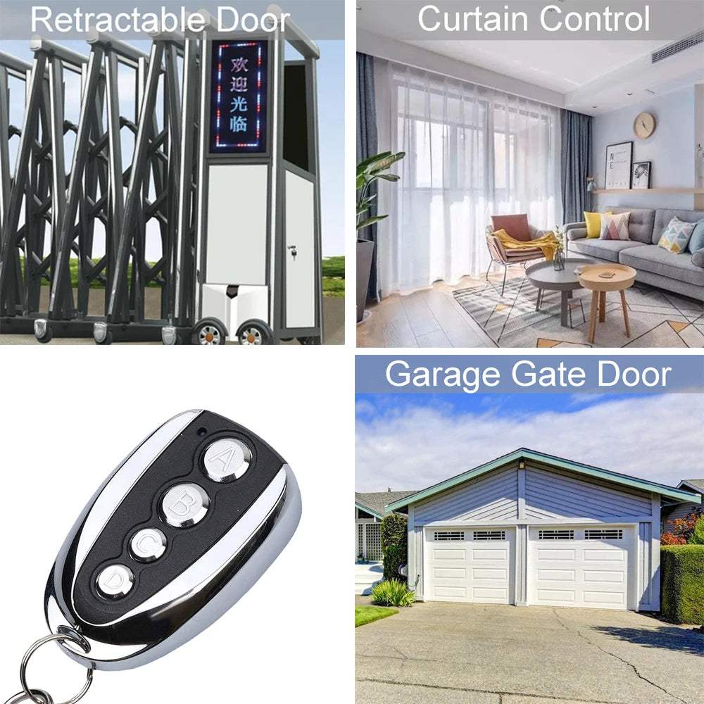 Auto Remote Control 433.92 MHz ABCD Gate Copy Remote Controller DC 12V Wireless Duplicator Adjustable Frequency Zpaxo