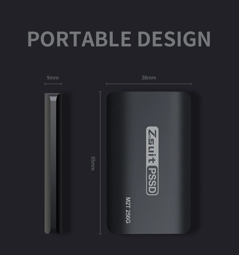 SSD External Hard Drive Portable Solid State Drive 1TB Hard Disk Mobile SSD Type-C USB 3.1 Compatible For PC Laptop Free Shipp Zpaxo