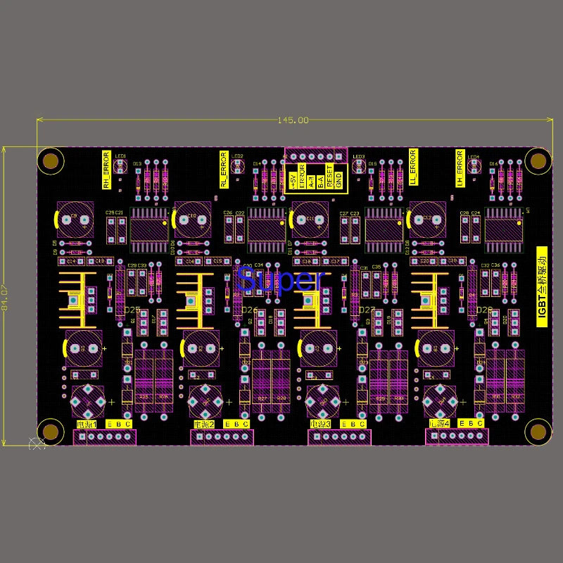 General-purpose IGBT Full H-bridge Four-channel Positive Voltage Drive Module Controlled Negative Pressure Shut-off Circuit Boar Zpaxo