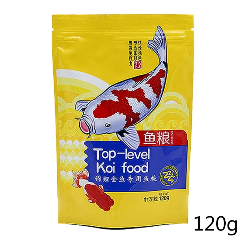 120g Fish Food Pellets Koi and Goldfish Growth Formula Mini Floating Pellet Balanced Diet High Protein Clearer Water Formula Zpaxo Default Title