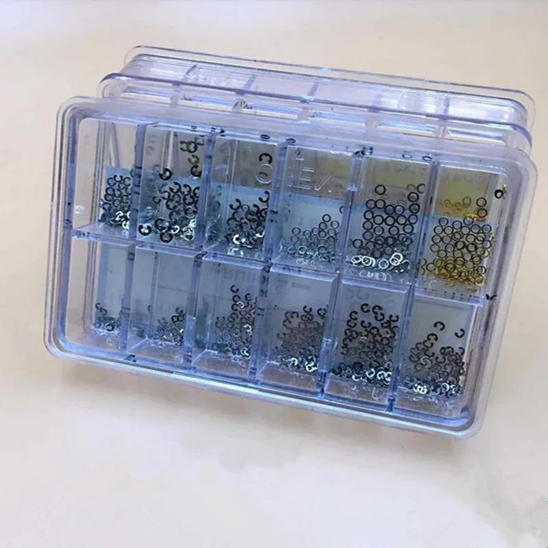 Box Metal Watch Washer Clip Assorted 12 Chronograph Spacer Ring