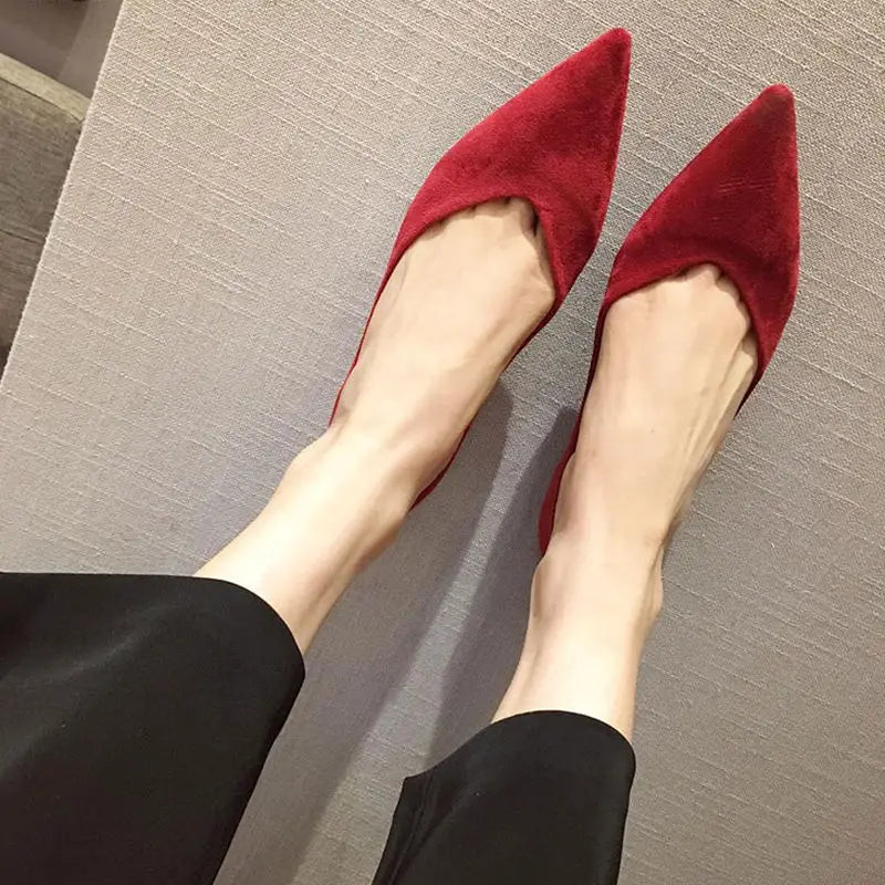 Spring Autumn Women Flats Pointed Toe 2021 Plaid Ballet Woman Shoes