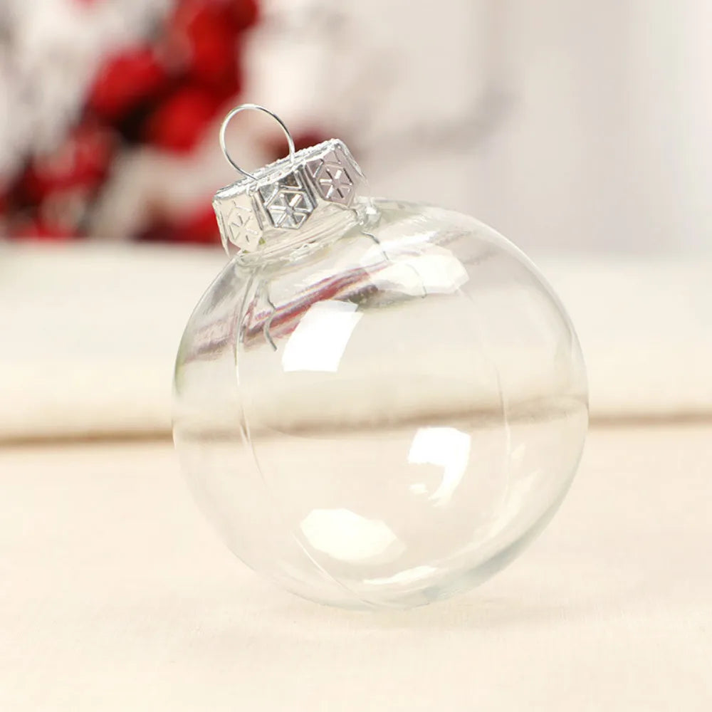 Clear Fillable Christmas Baubles 6cm 8cm 10cm – DIY Ornaments