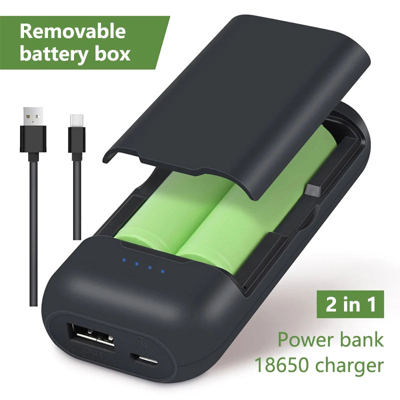 Welding 2x 18650 Battery Charger Box 5V 2A USB Fast Charging Power