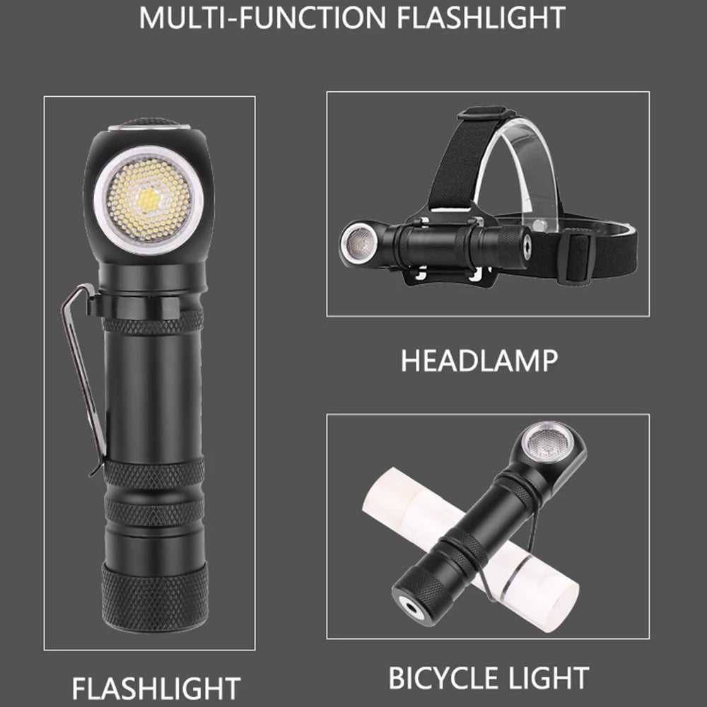 POCKETMAN XHP50 LED Rechargeable Flashlight & Magnetic Head Torch