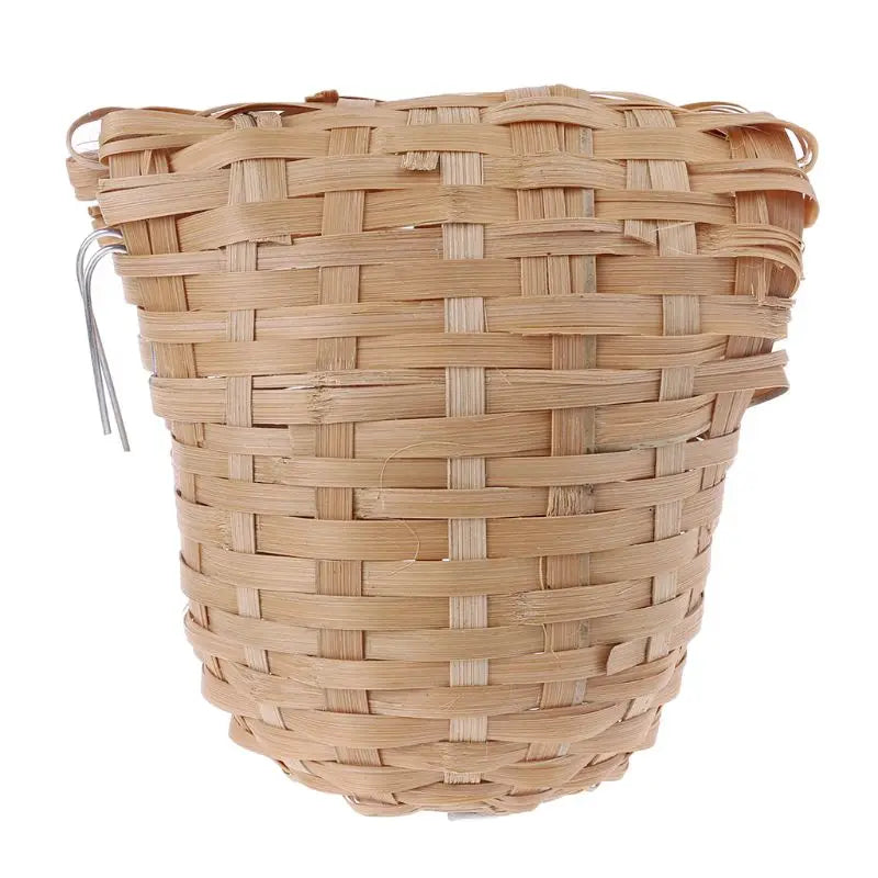 Hand Made Natural Bamboo Bird Nest Bird House Parrot Finch Hideout Cage Toy Outdoor Hut Shelter Birds Supplies Zpaxo
