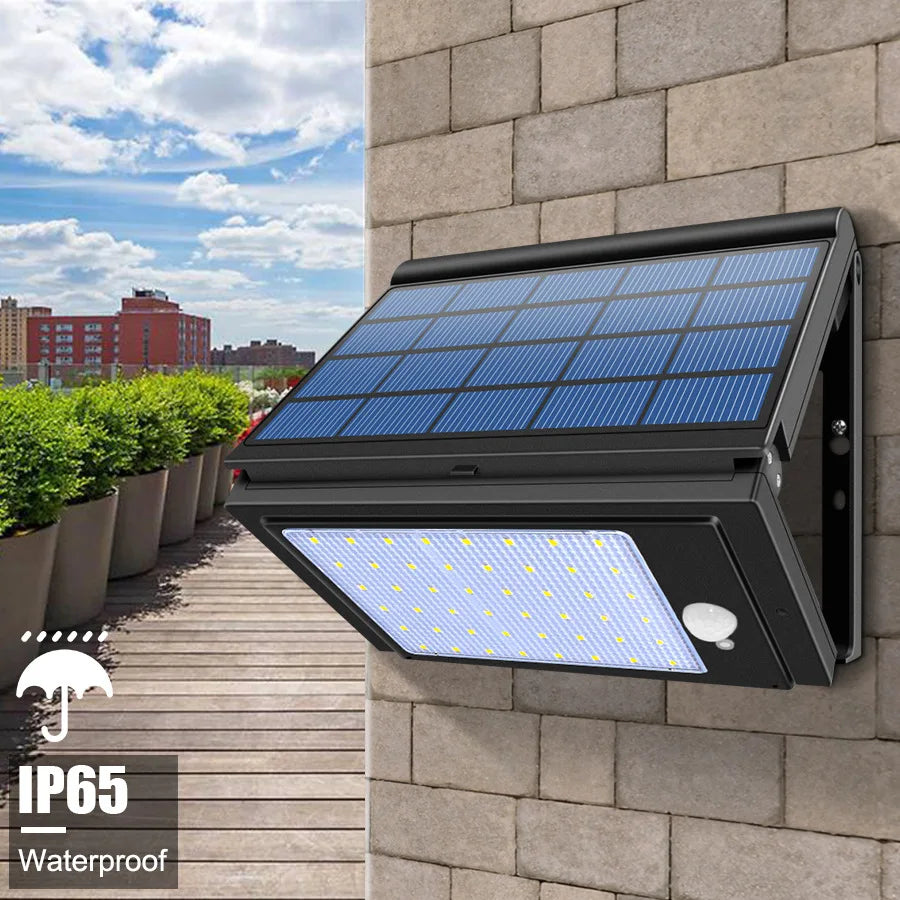 Solar Panel Lights Outdoor Motion Sensor Waterproof Folding LED Light Zpaxo