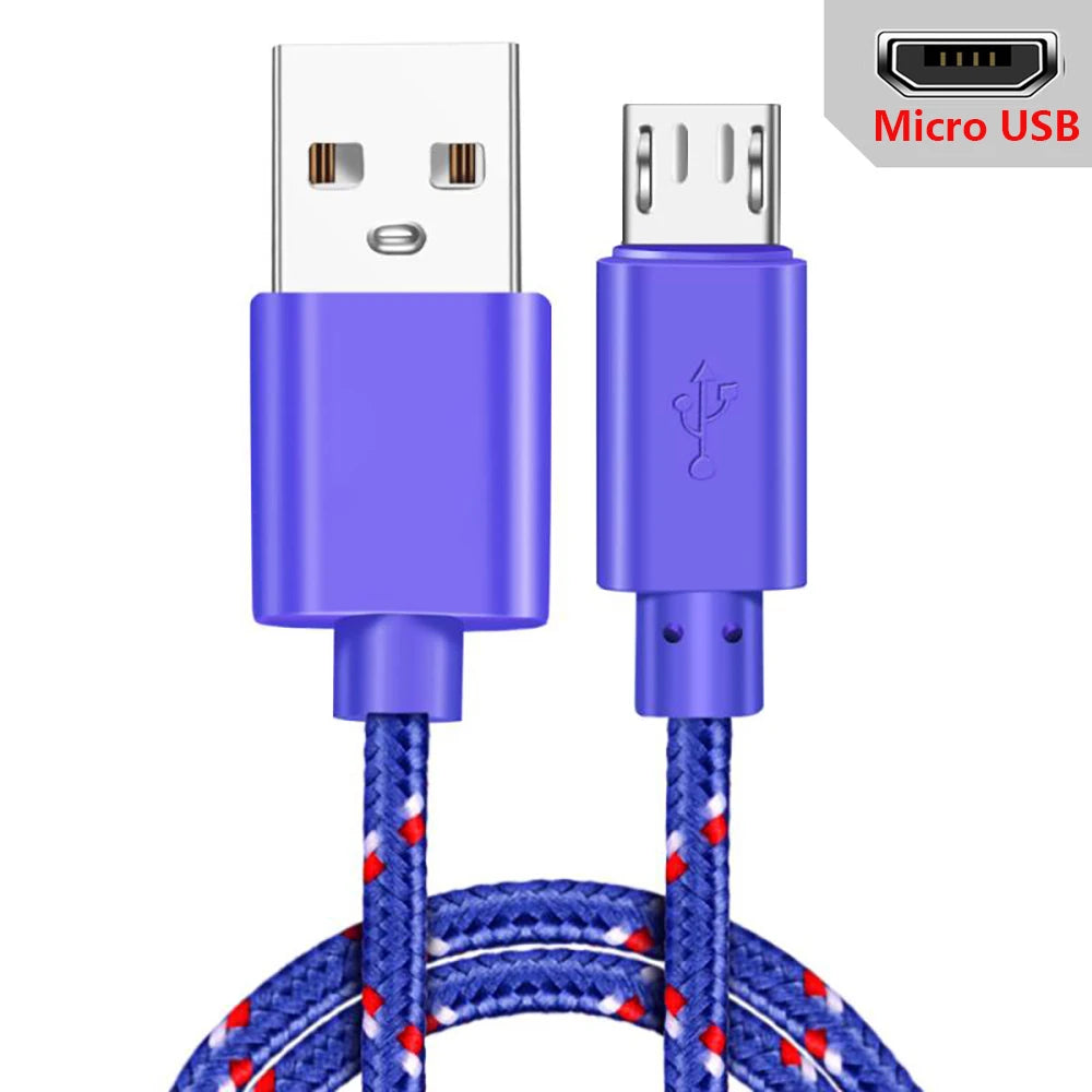 Micro USB Cable 1m Data Sync Charger Xiaomi Samsung Huawei Android Zpaxo Purple For Micro 1m