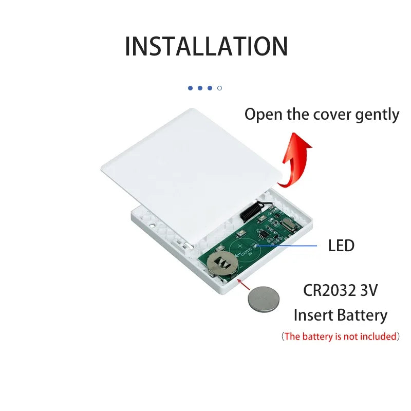 1/2/3Gang Smart Wireless Switch RF 433 Mhz 86 Portable White/Gray Home Wall Panel Buttons Remote Control Light Module Receiver Zpaxo