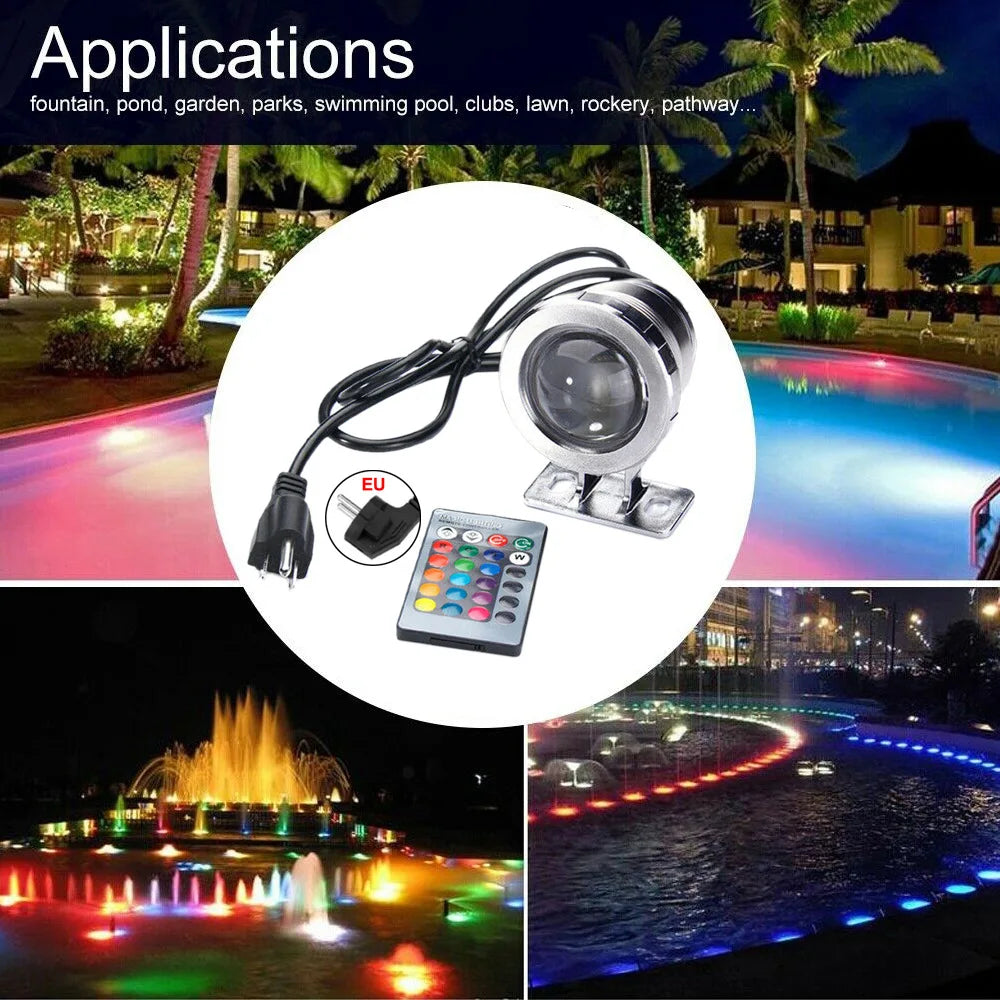 Underwater LED Pool Lights Outdoor Garden Waterproof 10W 20W AC 110V Zpaxo