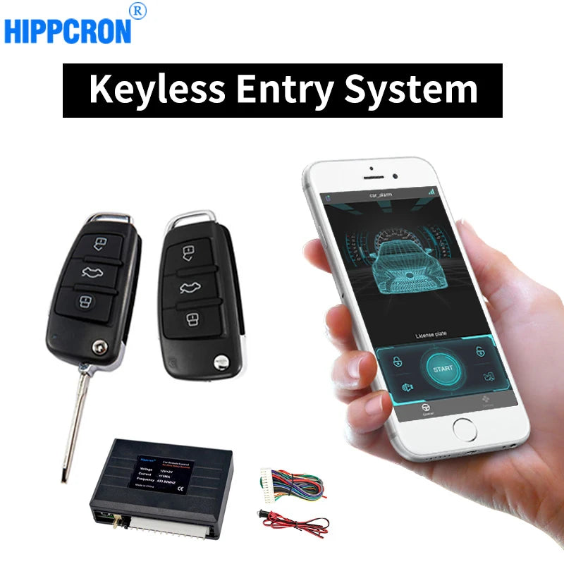 Universal Car Alarm Systems Auto Remote Central Door Lock Keyless APP