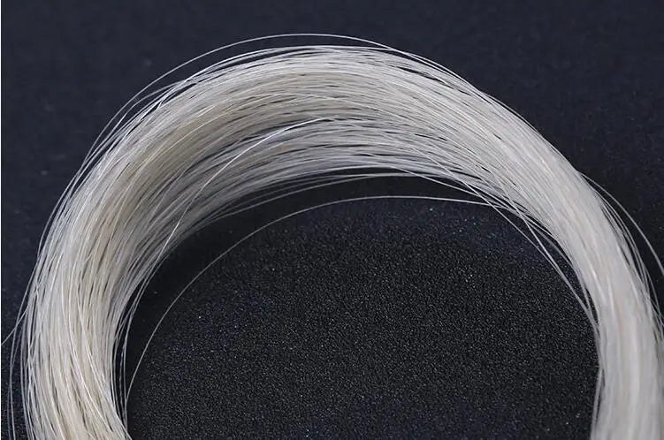 Durable Replacement 32'' Natural White Horse Hair Mongolia Tail Viola