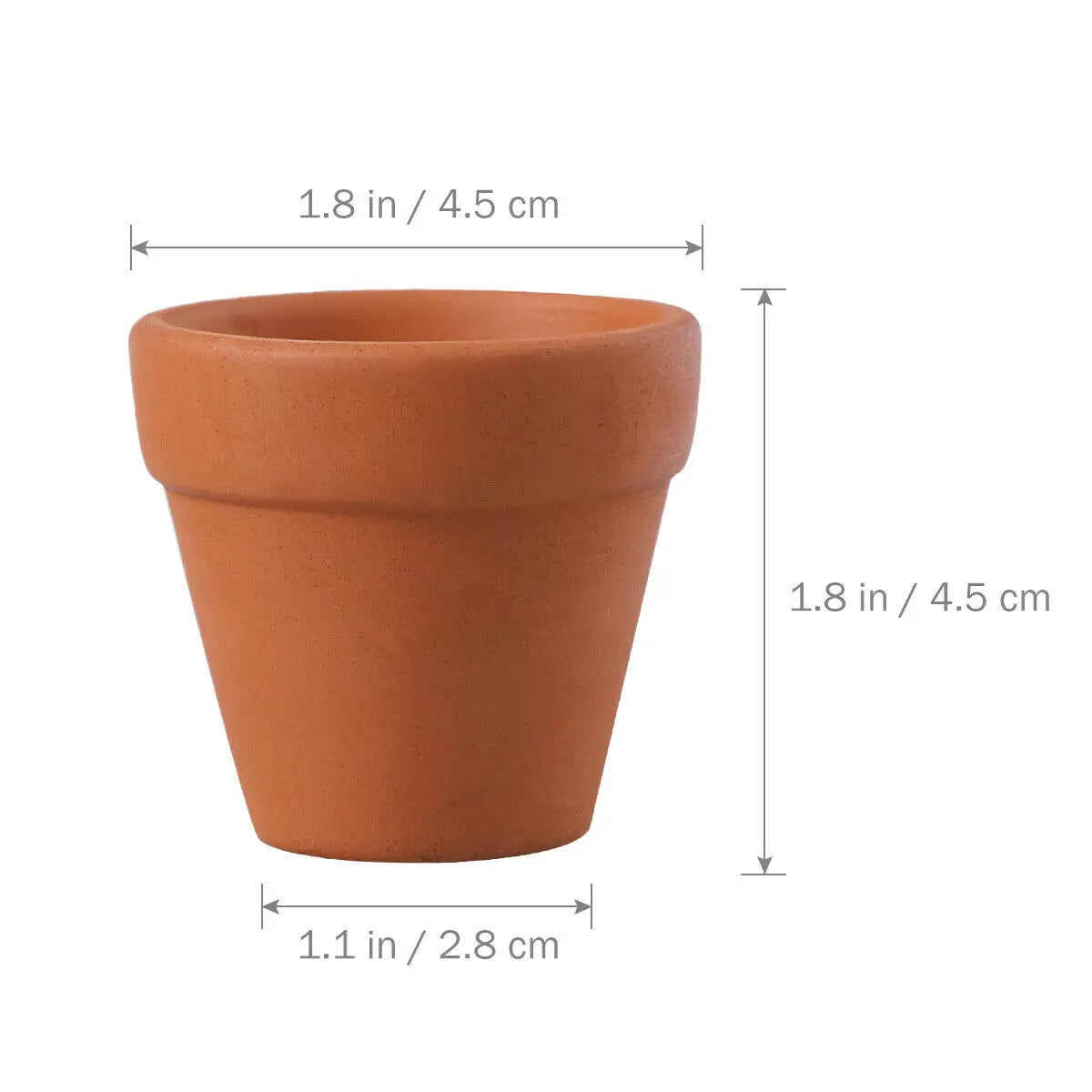 10-Pack Red Terracotta Clay Pots – Succulents & Cacti