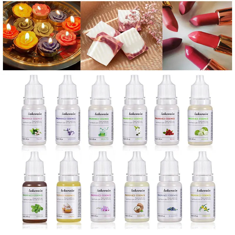 24Pcs Scents Natural Flavoring Oil Long Lasting Fragrance Essencei Oil for Lip Gloss DIY Lipgloss Base Gel Candle Soap Making Zpaxo
