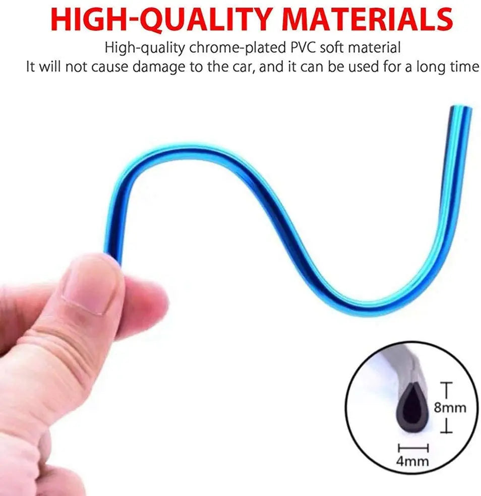 Car Air Conditioner Vent Outlet Trim Strips U Shape Chrome PVC Zpaxo