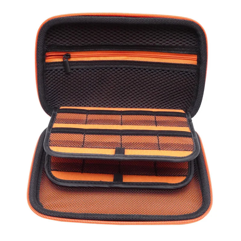 EVA Storage Bag Case Power Bank Travel Carrying Cover Hard Drive SSD Zpaxo Black orange