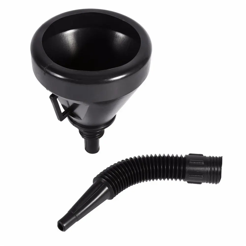 Black Portable Automobile Gas Outdoor Quick Refueling Funnel Water Zpaxo