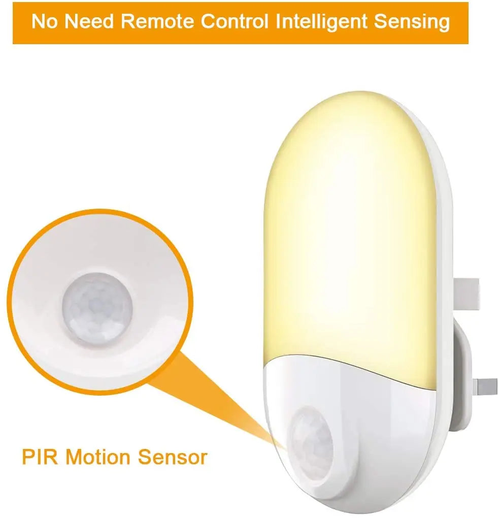 LED Night Light Infrared Control Body Motion Sensor Auto On/Off Wall Lamp For Baby Kids Bedroom Socket EU/US /UK Plug 90-260V Zpaxo US