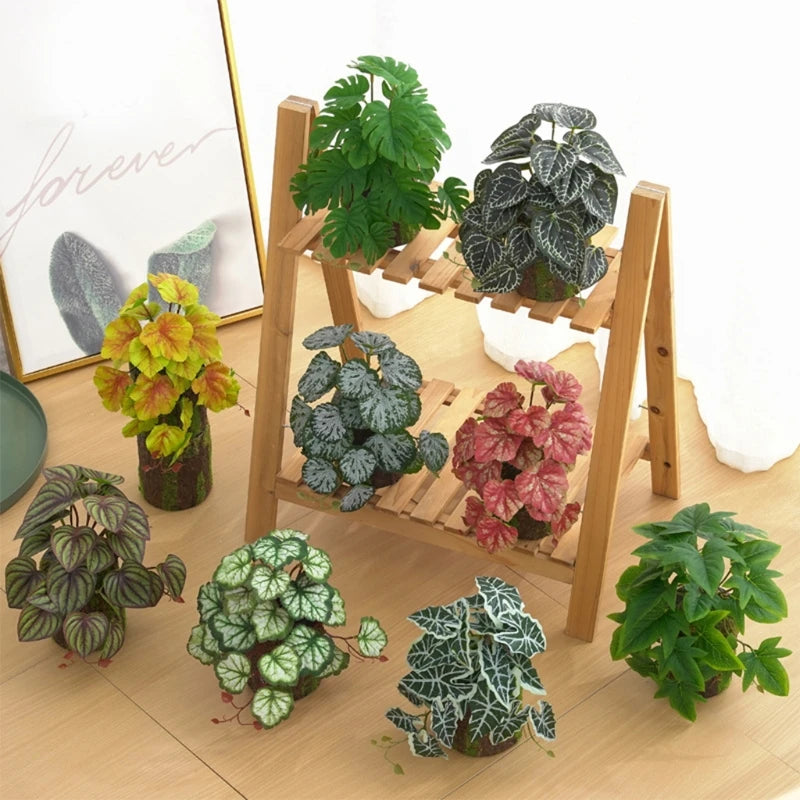 Artificial Reptile Terrarium Plants Realistic Tropical Leaves Tank Plant for Bearded Dragons Tortoises Tree Frogs 10 Styles Zpaxo