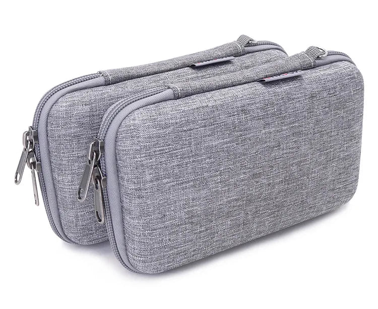 Hard Shell Bag Grey Travel Carrying Protective Case USD Disk Key Zpaxo