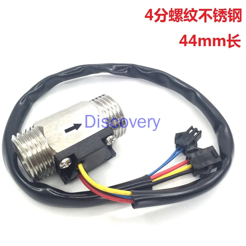 4 Min /6 Min /1 Inch Thread Stainless Steel Water Flow Sensor with Thermistor NTC Temperature Meter Zpaxo