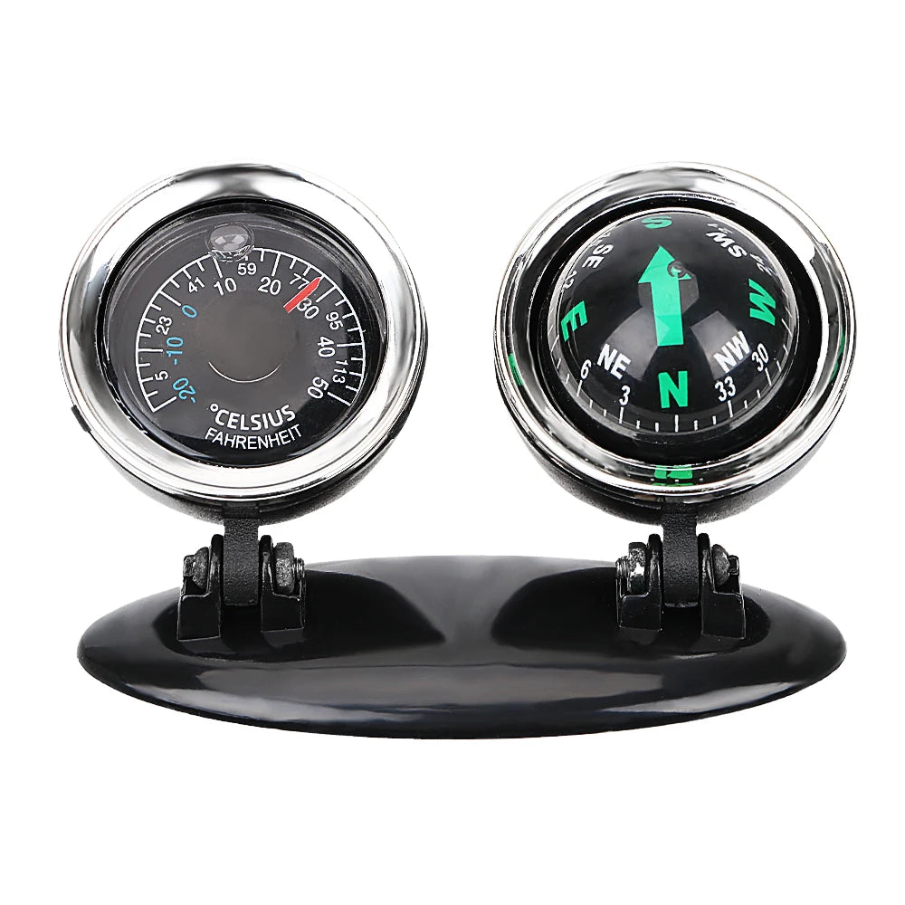 Car Ornaments Compass Thermometer Guide Ball Dashboard Meters Gauge Decorative Truck Automobile Accessories Interior Decoration Zpaxo