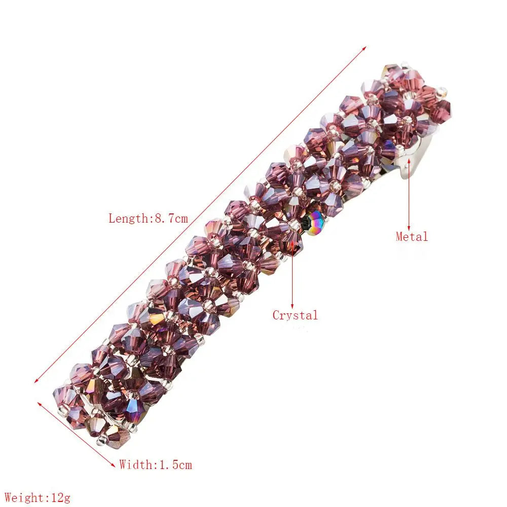 Fashion Elegant Crystal Diamond Hair Clips Women Girls Geometric Zpaxo