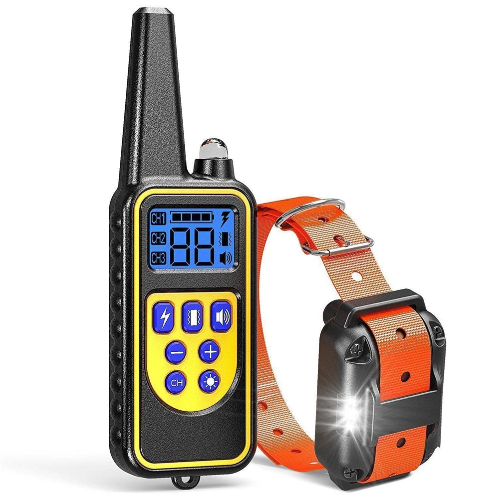 800m Electric Dog Training Collar Waterproof Pet Remote Control Zpaxo 1Orange USB