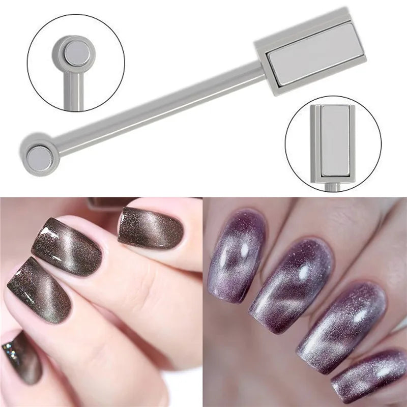 Magnetic Stick Dual-Ended Magnet for 3D Cat Eye UV Gel Polish Multi-function Nail Magnet Stick Manicuring DIY Nail Art Tools Zpaxo