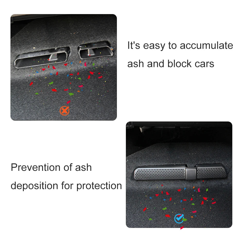 2pcs Car Air Vent Covers Protector Air Conditioner Duct Outlet Exhaust Under Seat Mounting Auto Accessories For VW Touran Tiguan Zpaxo