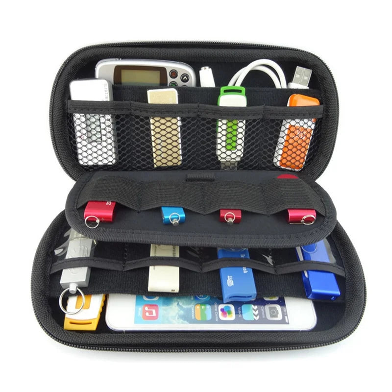 GUANHE HDD Digital Gadget Travel Storage Bag U Disk USB Data Cable SD Zpaxo