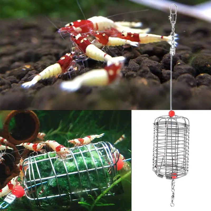 Aquarium Shrimp Small Bait Feeder Cage Dry Spinach Feeding Basket