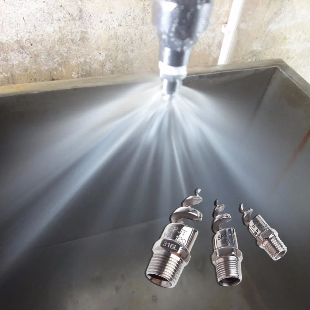 1 4 3 8 2 Stainless Steel Spiral Cone Atomization Nozzle Spray