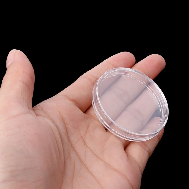 40.6mm Clear Plastic Round Coin Holder Capsule Direct Fit For 1oz American Silver Eagles Protective Cover Zpaxo