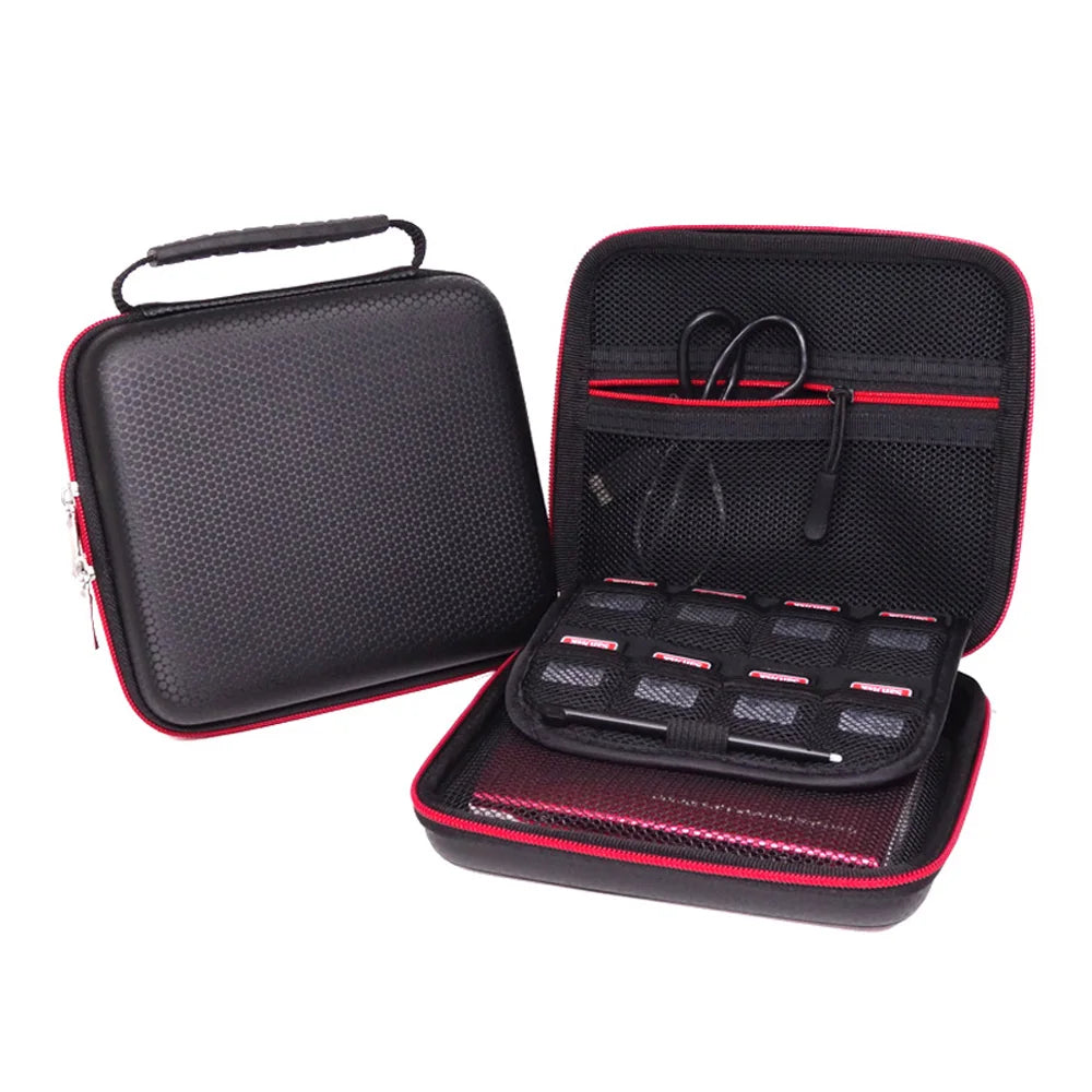 Carrying Case Hard Drive Disk Wifi HDD SSD Cable Pen Zipper Zpaxo black