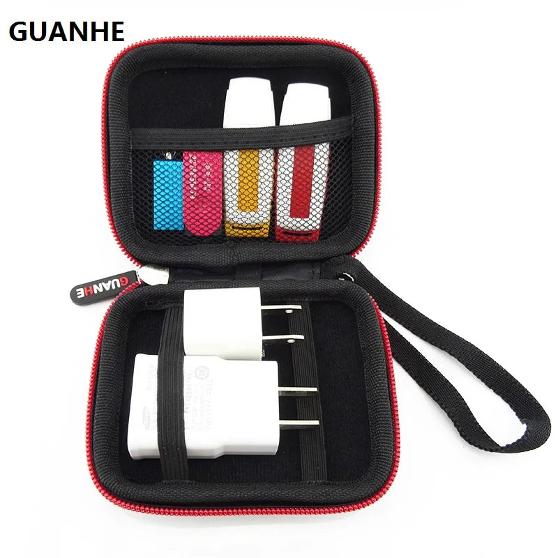 GUANHE Hard Case Storage Bag SD Card Holder Earphone Earbud USB Flash Zpaxo black