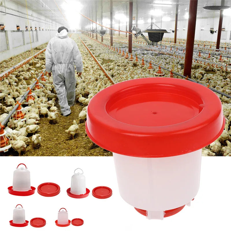 1.5L 2.5L Chook Chicken Feeder Drinker Poultry Aviary Automatic Feeder Waterer Drinker Farm Home Chick Drinking Tool Zpaxo