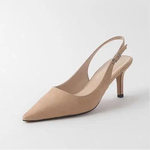 Women shoes Elegant Multicolor Suede Sexy Red High Heels Pumps & Sandals Dress Party OL Pump Valentine women party shoes Zpaxo Beige-heel 8.5 cm 36
