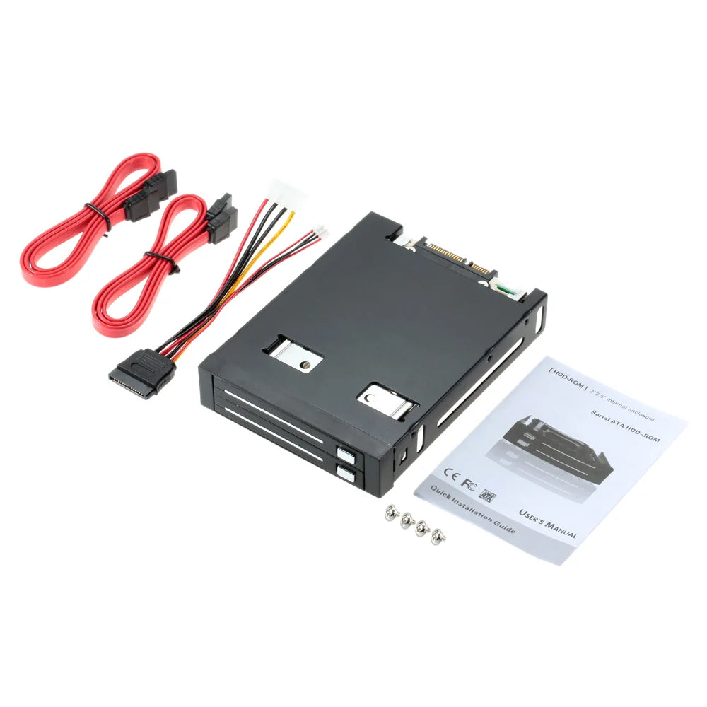 Dual Bay 2.5" Inch SATA III Hard Drive HDD & SSD Tray Caddy Internal Mobile Rack Enclosure Docking Station Hot Swap for desktop Zpaxo