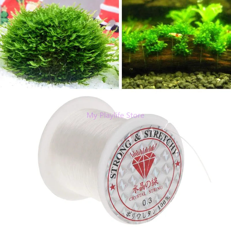 Aquarium Fish Tank Moss Line Binding Ultrathin Crystal Line 100m 0.3mm Aquatic Plants Wood Floating Water Grass Accessories Zpaxo
