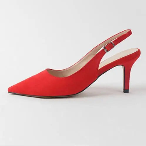 Women shoes Elegant Multicolor Suede Sexy Red High Heels Pumps & Sandals Dress Party OL Pump Valentine women party shoes Zpaxo Red-heel6 cm 36