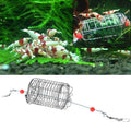 Aquarium Shrimp Small Bait Feeder Cage Dry Spinach Feeding Basket Stainless Steel Cage for Fish Floating Food Zpaxo Default Title